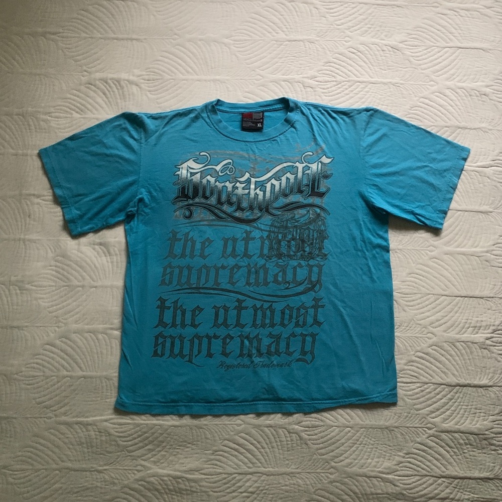Southpole Shirt Premium Mens XL Blue Embellished MCM XCI‎ Y2K HipHop Tribal